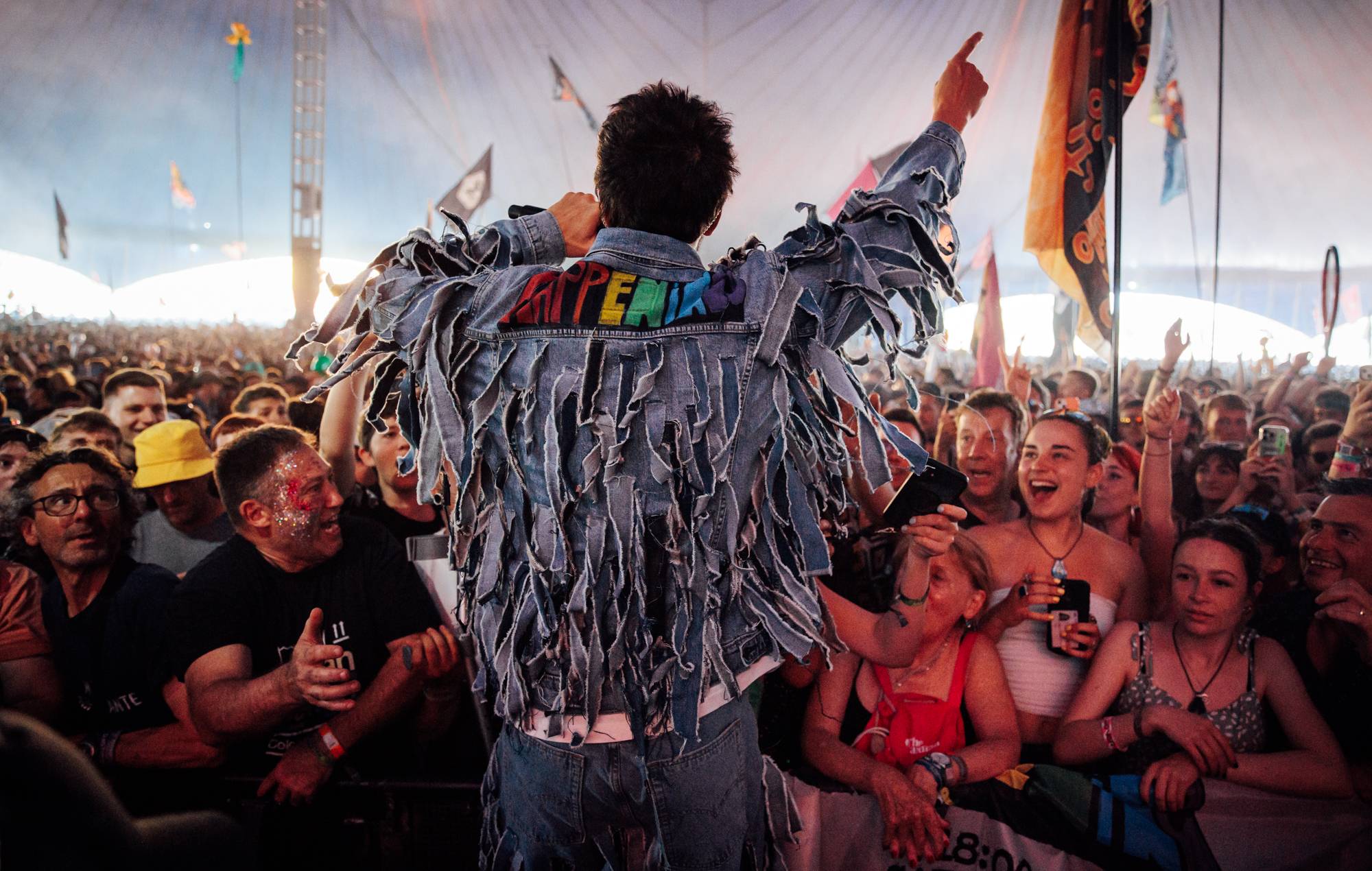 Kasabian live at Glastonbury 2024. Credit: Andy Ford for NME