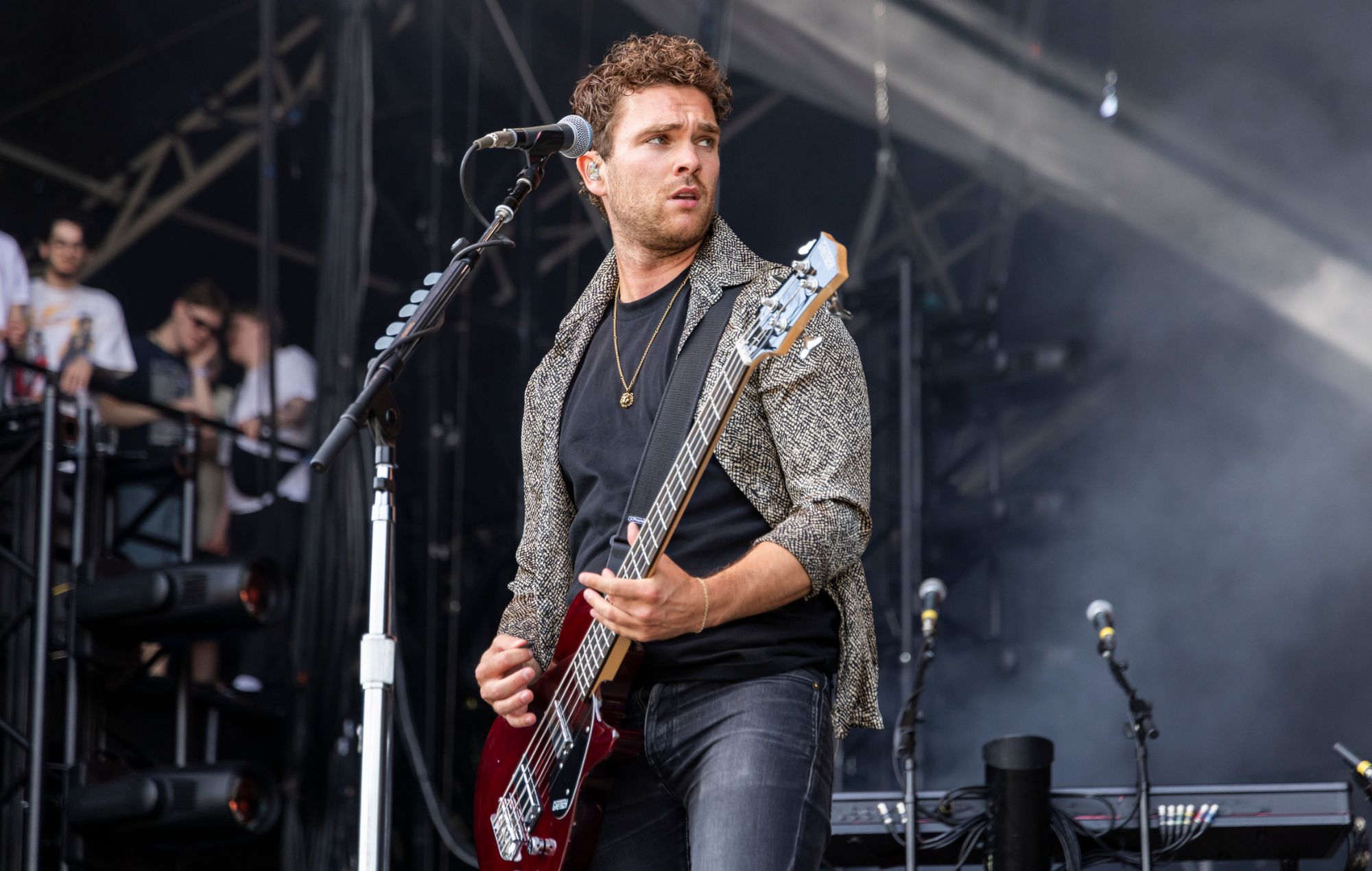 Mike Kerr of Royal Blood performs in 2024