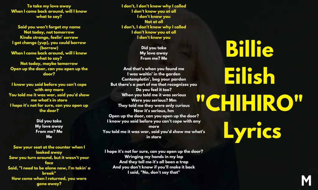 Billie Eilish CHIHIRO Lyrics