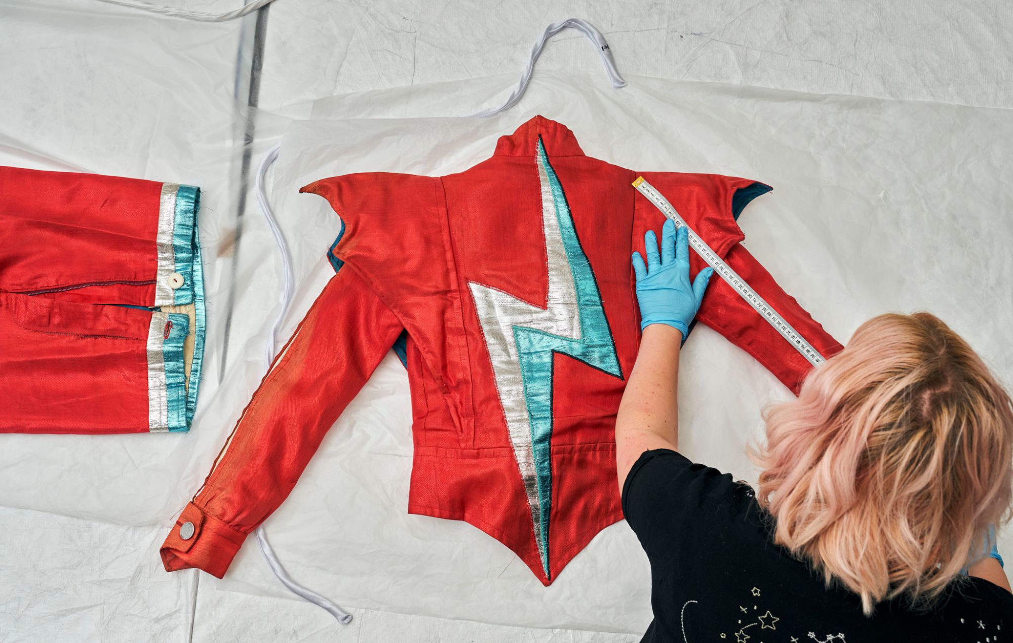 Items from the David Bowie Archive are prepared ahead of the David Bowie Centre opening at V&A East Storehouse 