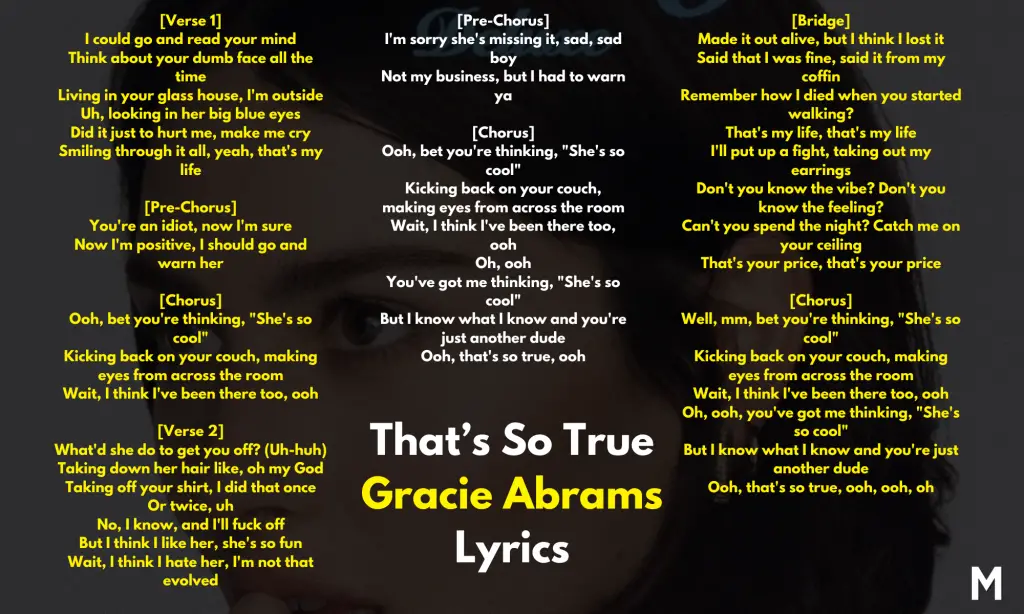 That’s So True Gracie Abrams Lyrics