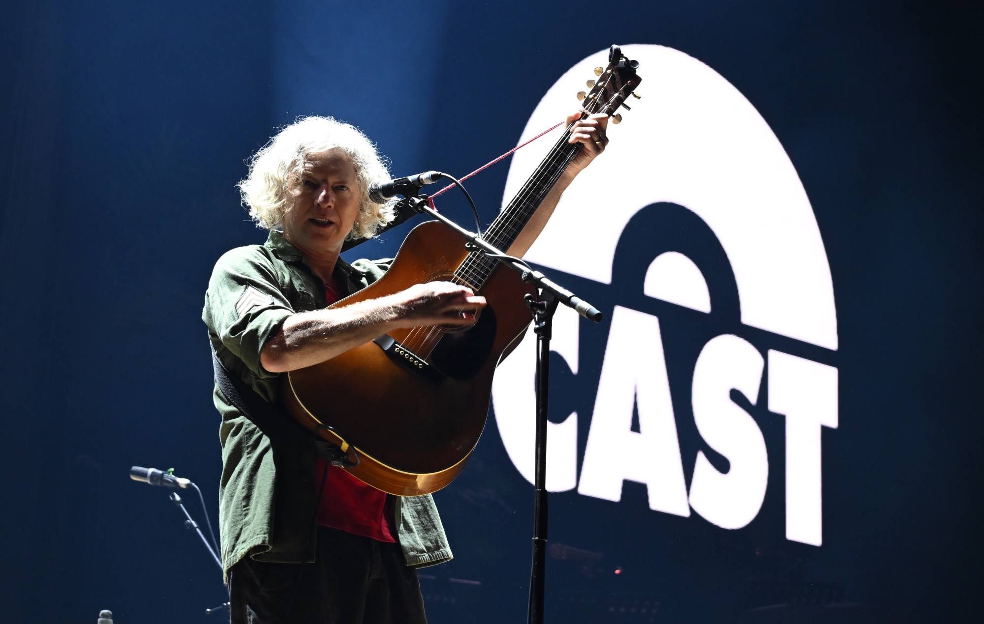 John Power of Cast performs at Co-op Live on June 15, 2024 in Manchester, England. (Photo by Daniel Boczarski/Redferns)