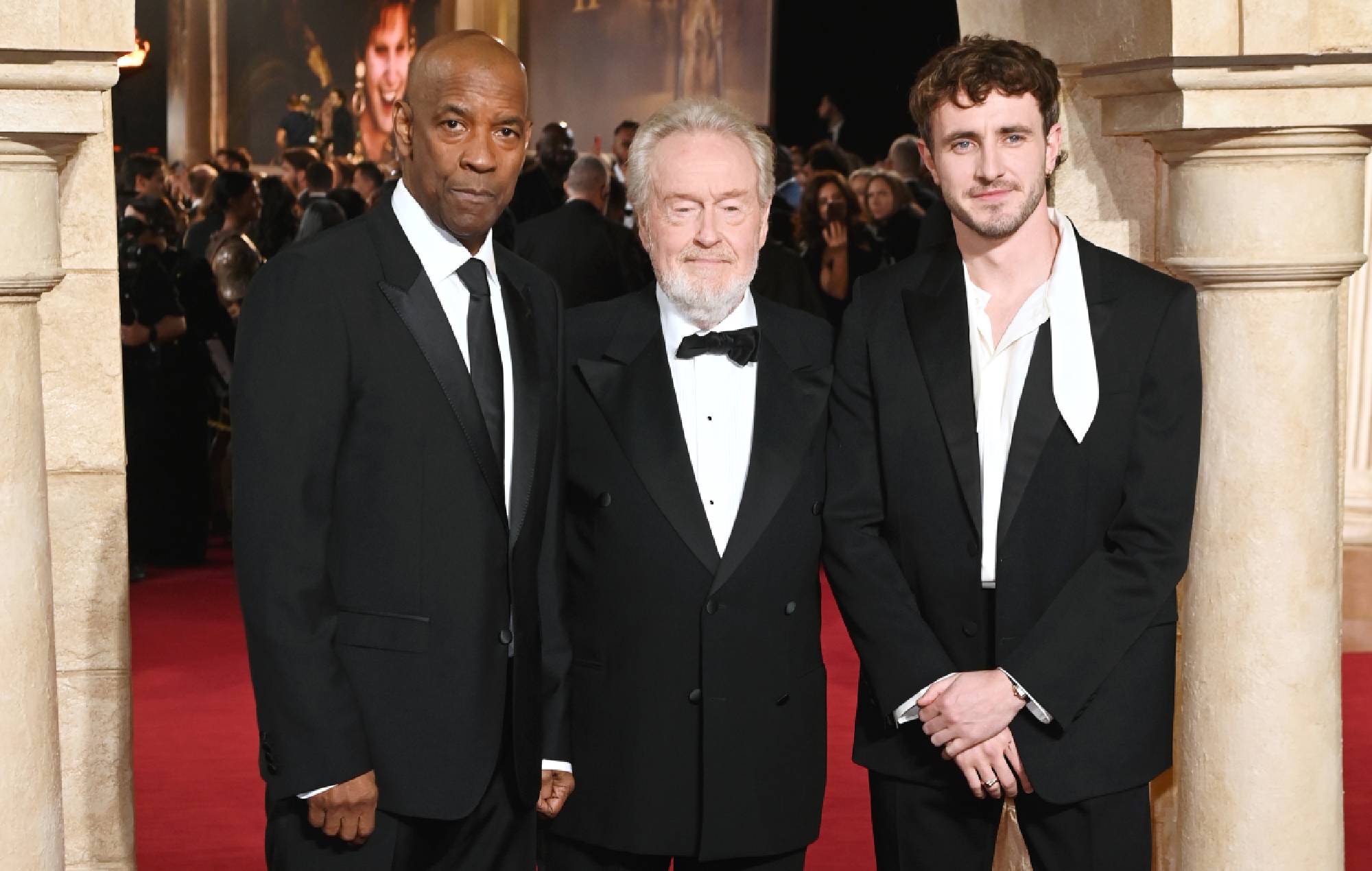 Denzel Washington, Ridley Scott and Paul Mescal