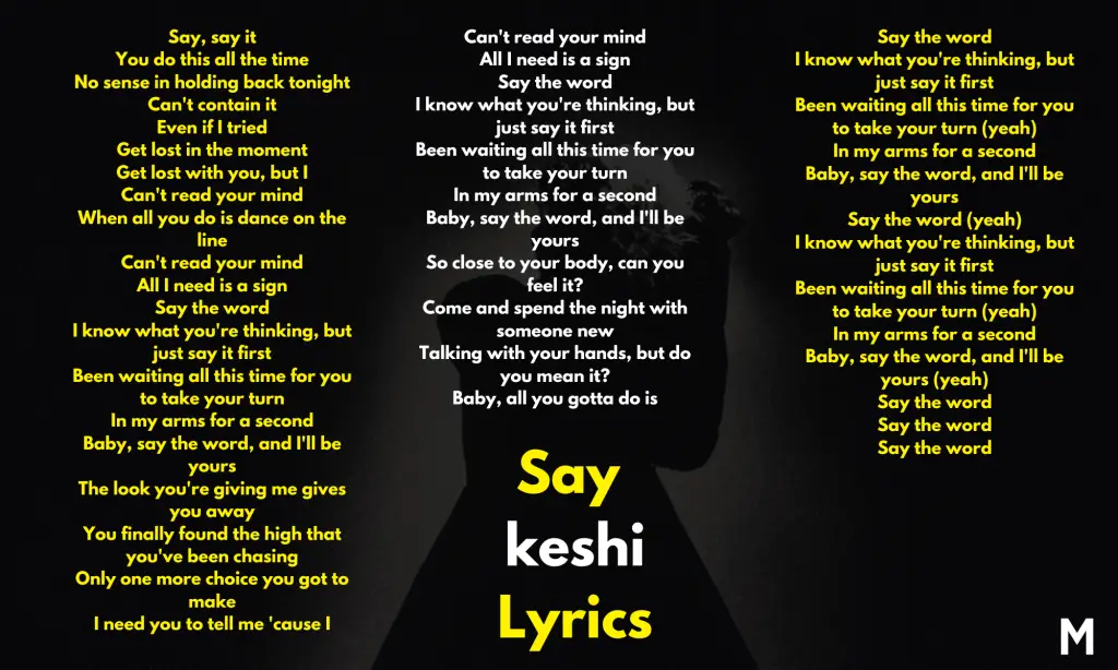 keshi Say Lyrics