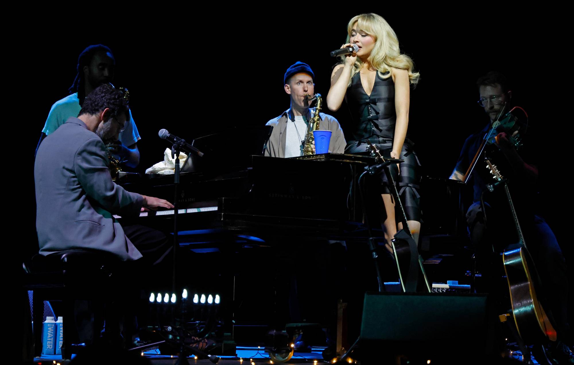 Sabrina Carpenter performs with Bleachers during the 10th Annual Ally Coalition Talent Show at on December 17, 2024 in New York City. (Photo by Taylor Hill/Getty Images for The Ally Coalition)