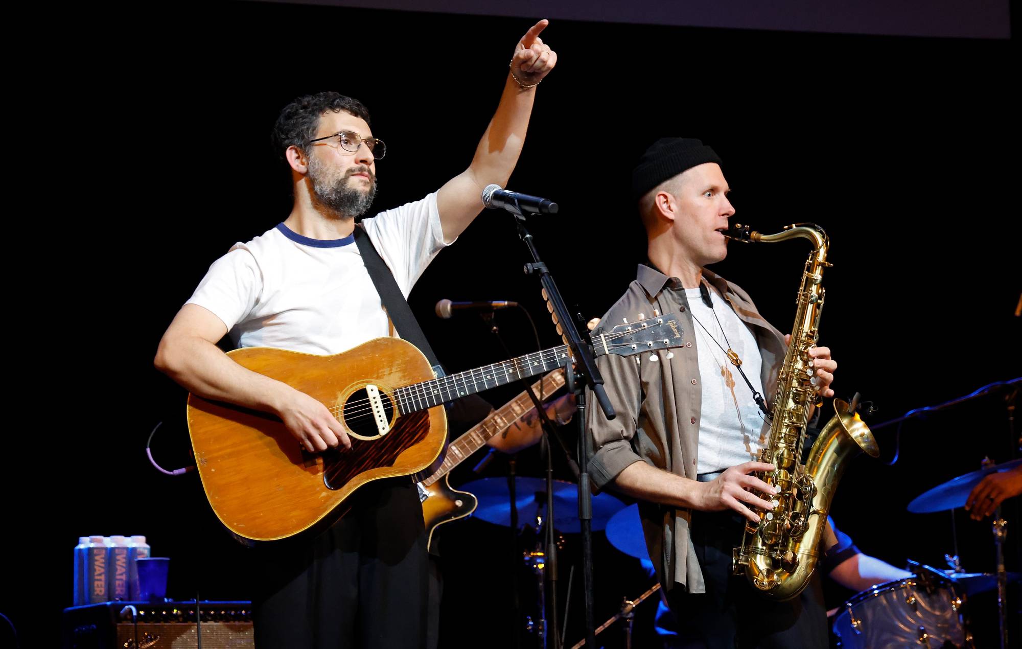 Jack Antonoff and Evan Smith of Bleachers perform during the 10th Annual Ally Coalition Talent Show. (Photo by Taylor Hill/Getty Images for The Ally Coalition)