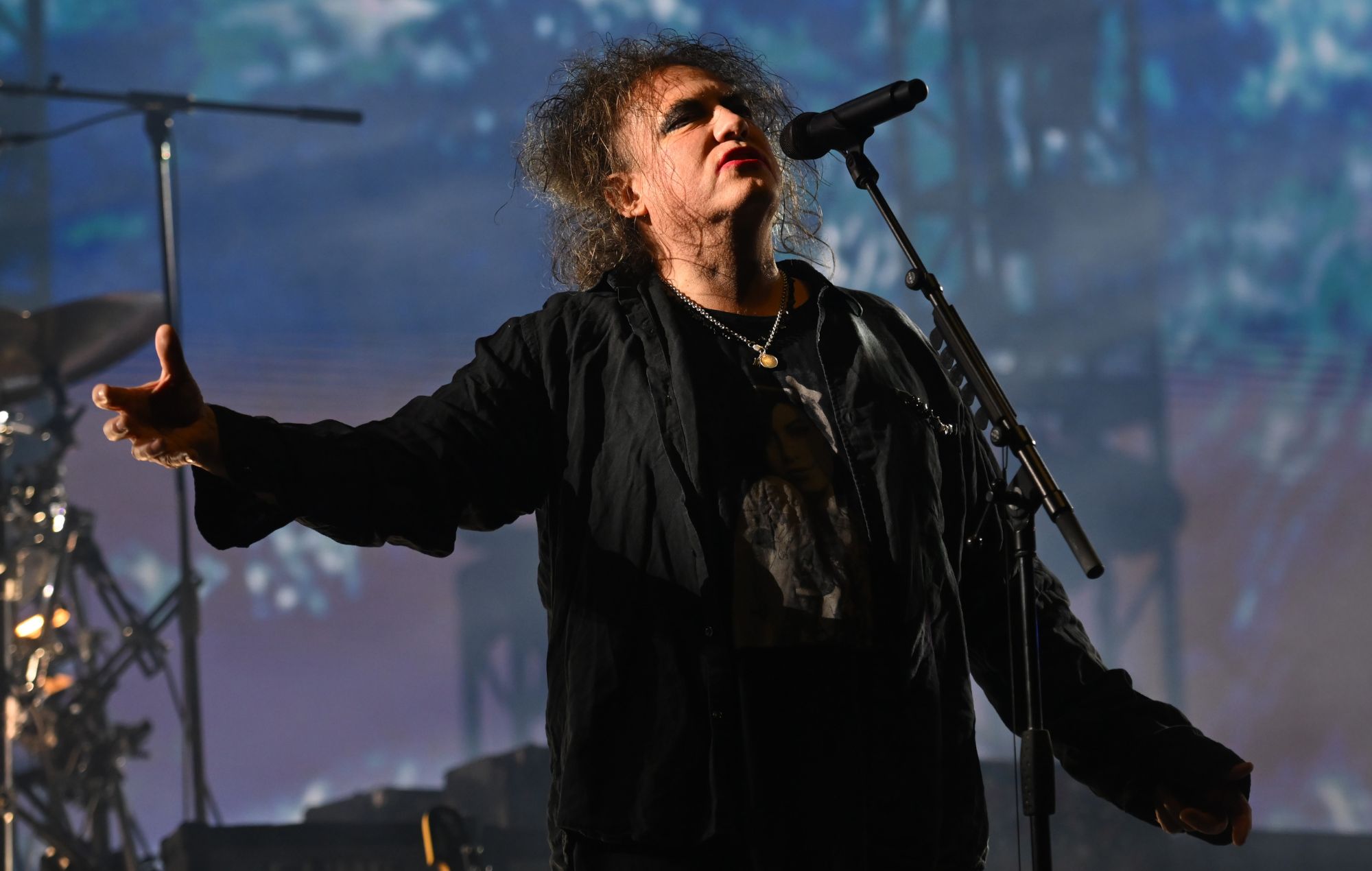 Robert Smith of The Cure performs during Riot Fest 2023