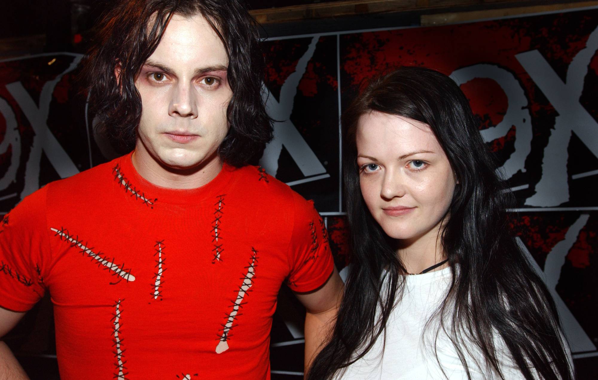 The White Stripes bacstage at 99X's The Big Rock at Stone Mountain Park in Atlanta, June 20, 2003. (Photo by Frank Mullen/WireImage)