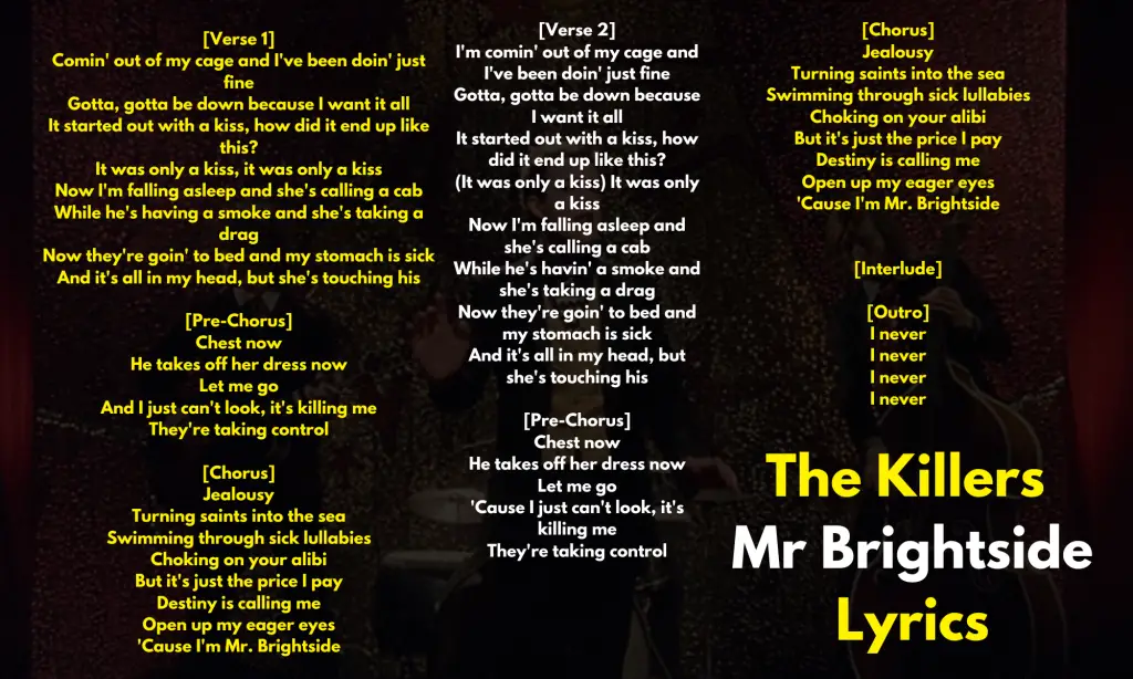 The Killers Mr Brightside Lyrics