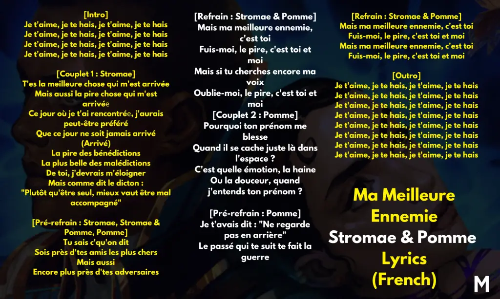 Stromae & Pomme - Ma Meilleure Ennemie Lyrics french