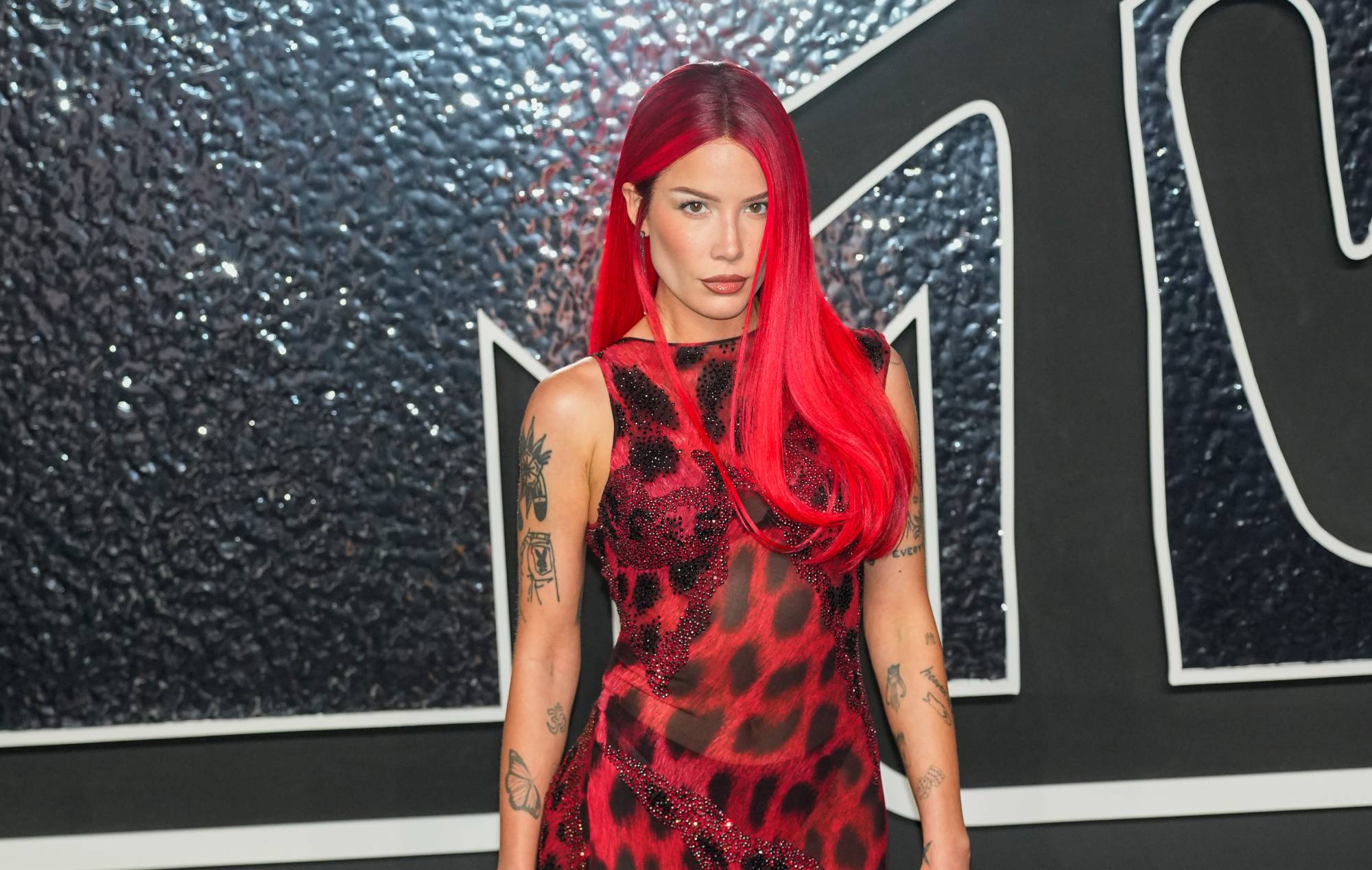 Halsey attends the 2024 MTV Video Music Awards at the UBS area on September 11, 2024 in Elmont, New York. (Photo by Gotham/WireImage)