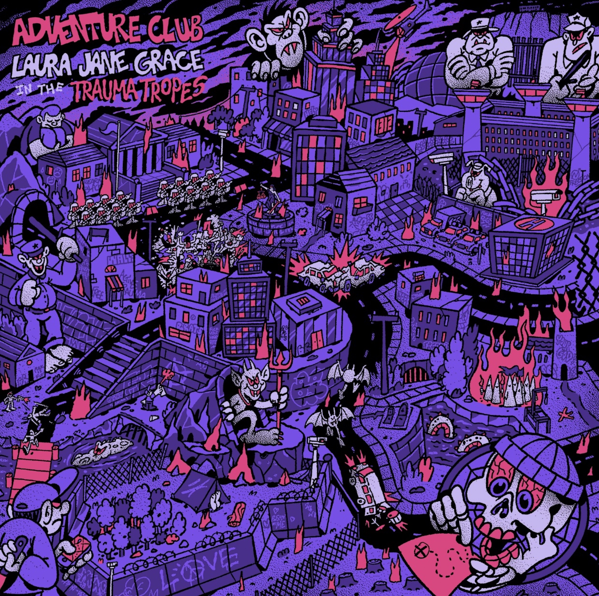 Laura Jane Grace In The Trauma Tropes 'Adventure Club' artwork