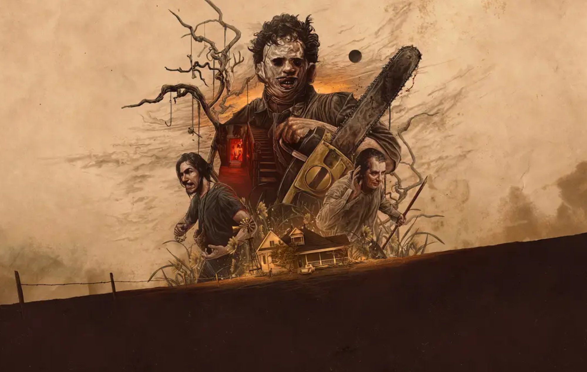 PS Plus April 2025 Games: Several characters from the Texas Chain Saw Massacre can be seen