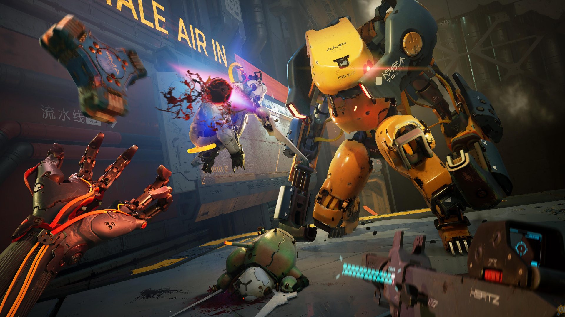 PS Plus May 2025 Games: A player can be seen fighting against robots