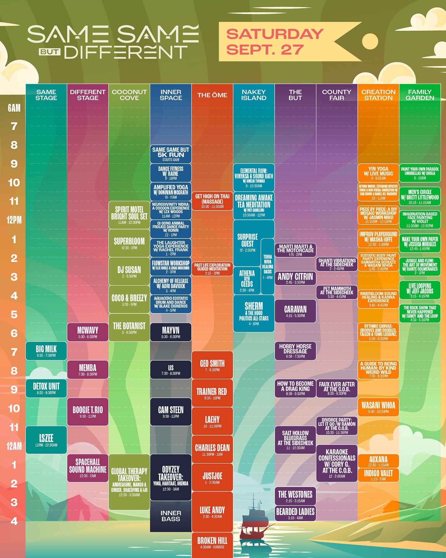 Same Same But Different 2025 Set Times Saturday
