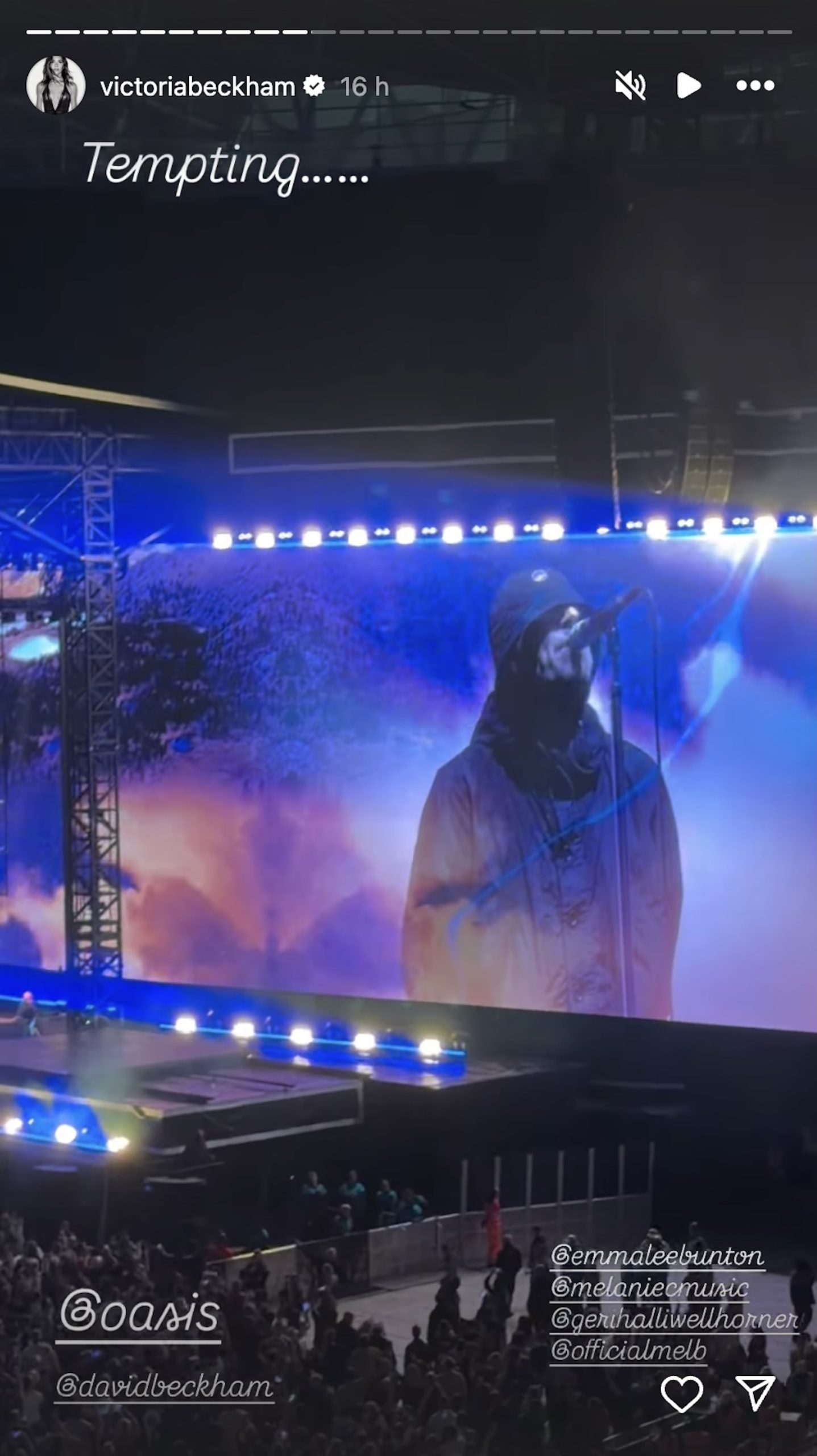 Victoria Beckham's Instagram Story, September 28