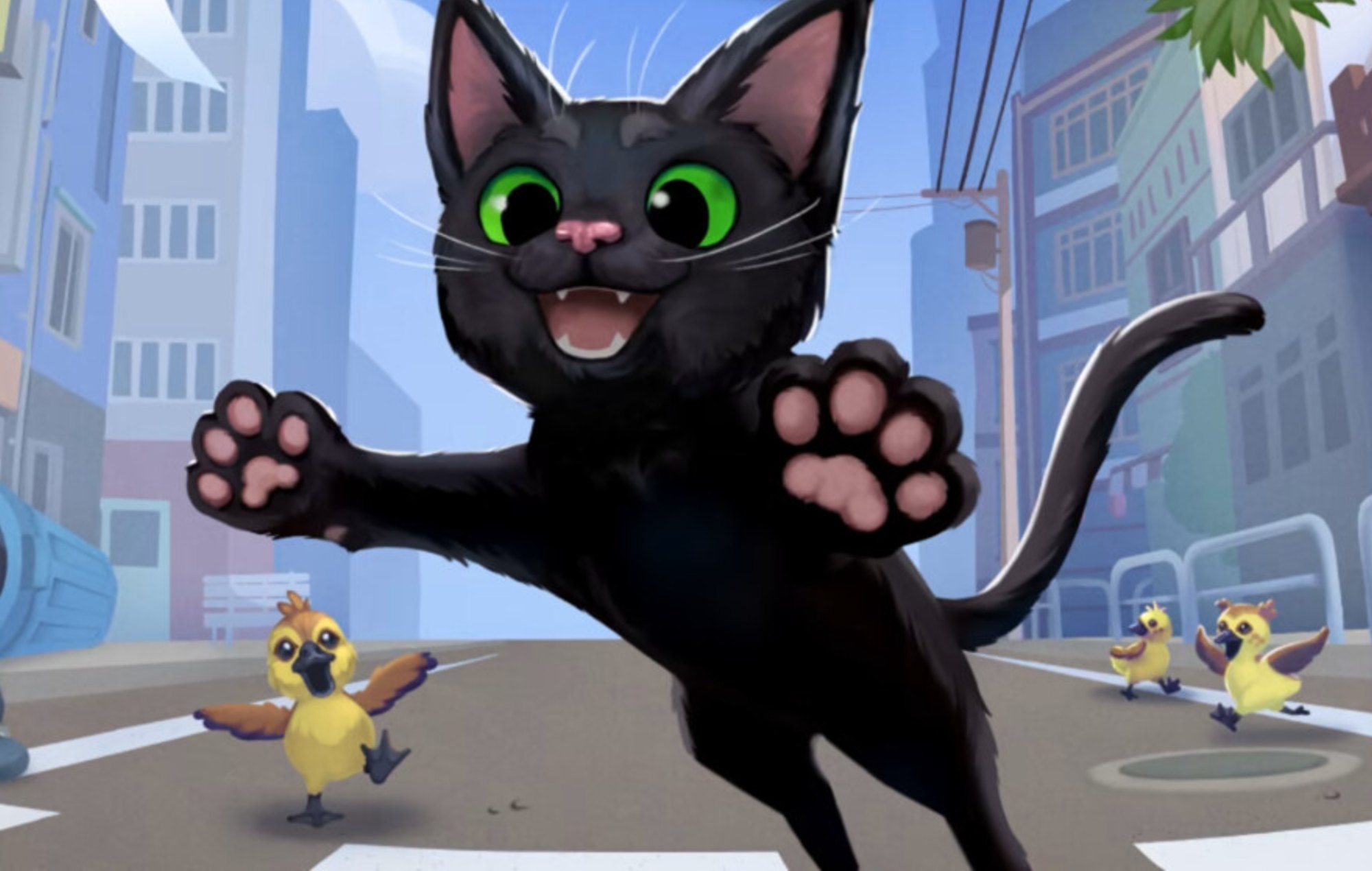 PS Plus February 2026 Games: The cat from Little Kitty Big City can be seen